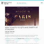 Win 2 Tickets to QT's NYE Parisian Party at Stingray Bar [QLD] [Closes 4pm Today]