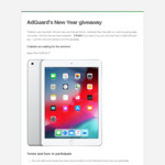 Win 1 of 5 iPads from Adguard (Requires Active Licence)