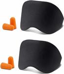 TERSELY 2pk Natural Cotton Memory Foam Sleep Mask + Bonus 4x Ear Plugs: $10.39 + Post (Free with Prime/ $49+) @ Statco Amazon AU