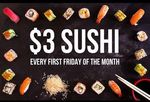 [QLD] $3 Sushi Plates: All Day Every First Friday of The Month @ Tokyo Sushi on Capri, Isle of Capri, Gold Coast