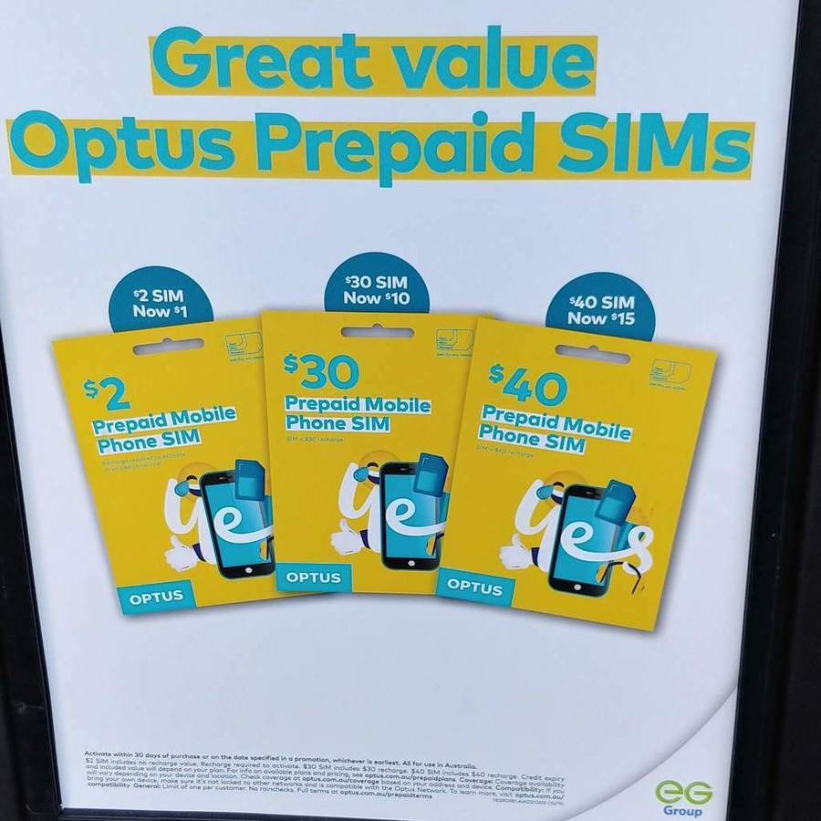 [SA] Optus $30 Pre-Paid Sim Starter Kit for $10, $40 Pre-Paid Sim ...