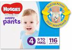 116 x Huggies Ultra Dry Nappy Pants, Size 4 Toddler (9-14kg), $30.60 / $28.90 Delivered (Sub & Save/Prime) @ Amazon AU
