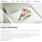 Win a One-of-a-Kind Pizza Slice Engagement Ring Worth $9,000 from Domino's Pizza
