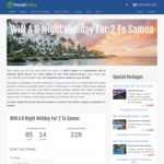 Win a Getaway to Samoa for 2 Worth $4,659 from Travel Online