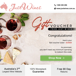 $20 off Code (No Minimum Spend) + Delivery @ Just Wines