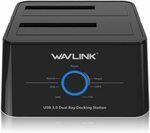 [Prime] WAVLINK USB 3.0 to SATA Dual Bay HDD Docking Station (Black) $34.39, (Red) $32.99 Delivered @ Wavlink Amazon AU