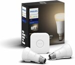 Philips Hue A60 B22 Bluetooth White Starter Kit $92.99 Delivered @ Amazon AU