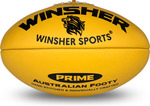2x Winsher Prime Yellow Leather Training Australian Rules Size 4 Footballs $49 + Shipping @ Winsher Sports