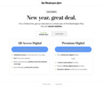 Washington Post 1-Year Premium Digital Subscription A$9.99 + Second Year Retention Offer A$9.99 (Was A$100/Year)
