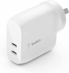Belkin 40W Dual USB-C Wall Charger $33 + Shipping ($0 with Prime / $39 Spend) @ Amazon AU