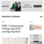 Win a Husqvarna Viking Opal 650 Sewing Machine Worth $1,690 from Fashion Journal
