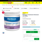 Dermeze Treatment Ointment Jar 500g $10.99 @ Chemist Discount Centre ($10.44 Price Beat @ Chemist Warehouse)