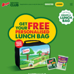 Personalised School Lunch Bag with Purchase of Any 2 Bega Natural Cheese Slices, Stringers, or Sticks Packs + $5 Delivery @ Bega