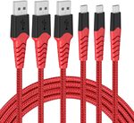 USB-A to Type C Cable [3-Pack, 2m] $9.58 + Delivery ($0 with Prime/ $39 Spend) @ AHGEIIY-Au via Amazon AU