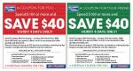 Spotlight - 2 Printable coupons $40 off $100 purchase - 4 days only