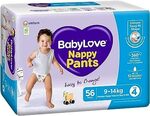 BabyLove Nappy Pants Size 4 (9-14kg) | 112 Pieces (2x 56 Pack) $40 ($34 Sub&Save with Prime, $36 without) Delivered @ Amazon AU