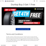 Buy 3 Get 1 Free: Dunlop SP Sport FM800, Goodyear Assurance Triplemax 2, Yokohama, Bridgestone, Kumho HT51 @ Bob Jane T-Marts