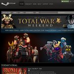 TOTAL WAR Weekend on Steam. Today's Deal Medieval TW $3.74, TW Battles: Shogun $4.99