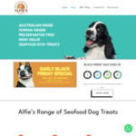 20% off Storewide (Seafood Dog Treats) + Delivery  ($0 with $50 Order) @ Alfie's Treatos