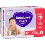 Babylove Cosifit Nappies (Multiple Sizes) Everyday Rewards Members $9.00 (RRP $18) + Delivery ($0 C&C) @ Woolworths