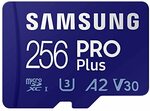 Samsung 256GB New Pro Plus MicroSD and Adapter $35.46 + Delivery ($0 with Prime/ $59 Spend) @ Amazon US via AU