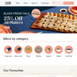 25% off All Sushi Platters @ Sushi Sushi
