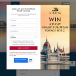 Win a 15-Day Grand European River Voyage for 2 Worth $21,590 from Viking River Cruises [No Flights]