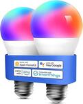 Meross Smart Wi-Fi LED Bulb Dimmable Multicolor RGBWW $27.95 + Delivery ($0 with Prime/ $59 Spend) @ Shuzu-AU via Amazon AU