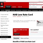 NAB Low Rate Card: 0% P.a. on Purchases until 1 July 2014. Apply by 13 Jan 2014 | $59 Fee