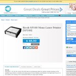 Ricoh SP100 Mono Laser Printer [SP100], Free Delivery for $48