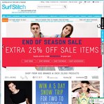 End of Season Sale - Extra 25% OFF Sale Items @ SurfStitch & other codes