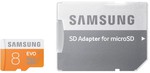 Samsung 8GB EVO MicroSD with SD Adapter for $4.95 Including Shipping @ PC Byte