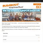Win a European Trip for You & a Friend Vaued at $12,000 from Busabout