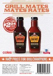McCormick BBQ Sauces Half Price at Coles with Voucher - $2.24 (Two to Choose from)