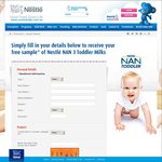 FREE Sample of Nestle NAN 3 Toddler Milks
