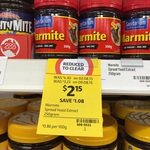 Marmite at Coles Gympie QLD - Reduced to Clear Now $2.15