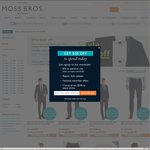Slim Fit Suit + 2 Free Shirts + 1 Extra Pair of Pants $277 Delivered @Moss Bros