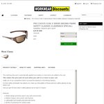 Safety Glasses Pro Choice 3106x Series Brown Frame - 12 for $48 + Postage @ Workweardiscounts