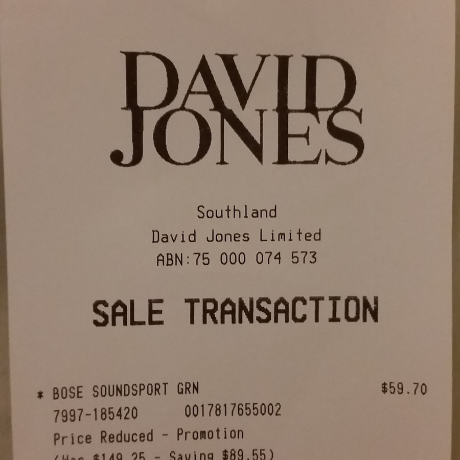 Bose Headphones 60% off on Old Stock- David Jones- Instore Only - OzBargain