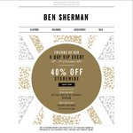 Ben Sherman - 40% off Store Wide (with Exclusions)