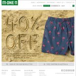 M-ONE-11. 40% off All Mens & Boyswear Online at Mone11.com.au (Free Oz Shipping)