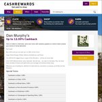 Dan Murphy's Wine Cashback Increases from 7% to 12% @ Cashrewards (Also Spirits 7.5%, Cider 9.5%, Mixed 5.5%, Non-Alcohol 9.5%)