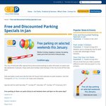 Free and Discounted Parking Specials in Jan @ City of Perth Parking (Perth)