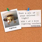 Win 1 of 3 $150 Lighting Vouchers from Fat Shack Vintage