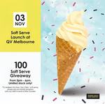 Free "Say Chizu" Cream Cheese Soft Serve Ice Creams, 3PM-6PM Friday (3/11) @ Hokkaido Baked Cheese Tart (QV Melbourne, VIC)