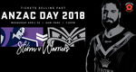 (VIC) Melbourne Storm vs New Zealand Warriors Anzac Day Game Adult Tickets from $27.50 (was $55) Plus Booking Fees @ Sportstix