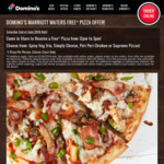 [VIC] Get a Free Pizza from 12pm to 3pm @ Domino's Marriott Waters, VIC