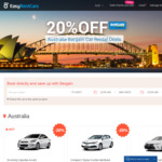 20% off Australia Car Rental Deals with Bargain from $19.27/Day @ EasyRentCars
