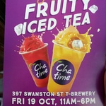 (VIC) Free Fruity Iced Tea Today 11am - 6pm @ Chatime Swanston St