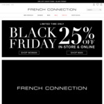 25% off Fullprice @ French Connection Australia